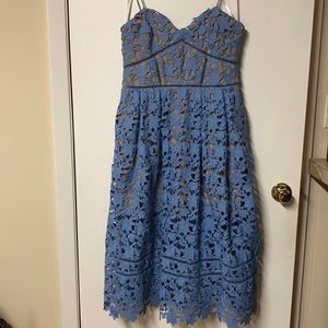 Self Portrait blue lace dress. Size 10.